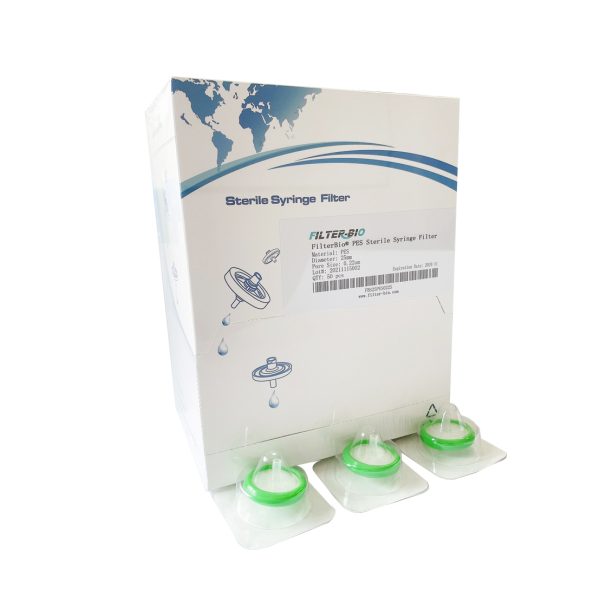 Sterile PES Syringe filter, ยี่ห้อ Filter BIO